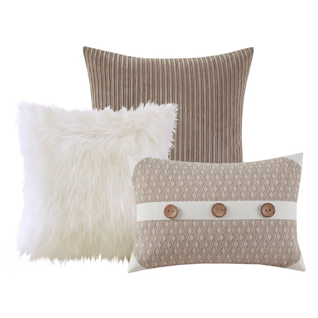 Alt View 4. Gracie Mills - Gracie Mills Ruthie Luxurious 8-Piece Geometric Jacquard Comforter Set - Taupe.