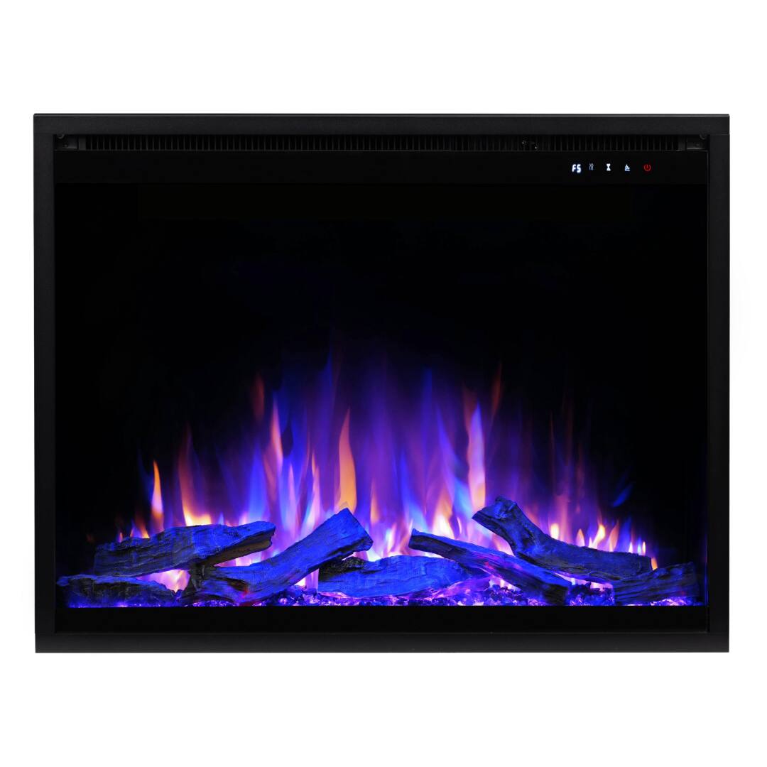 Alt View 7. Touchstone Home Products - 38 in. Wall Mounted Recessed Fireplug Pro Electric Fireplace Insert 1500W - Black.