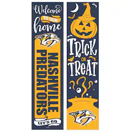 Evergreen Enterprises - Nashville Predators 47" Double Sided Halloween Leaner Fan Sign - Multicolor