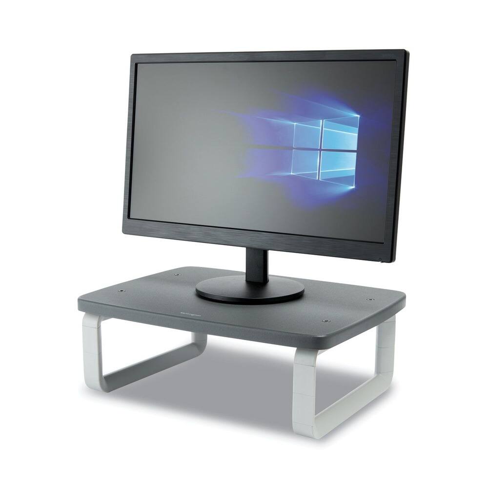 Angle. Kensington - Kensington Monitor Stand with SmartFit, For 24" Monitors, 15.5" x 12" x 3" to 6", Black/Gray, Supports 80 lbs - Black/Gray.