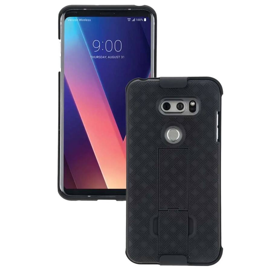 RomeTech Shell Holster Combo Case for LG V30 Black - Best Buy