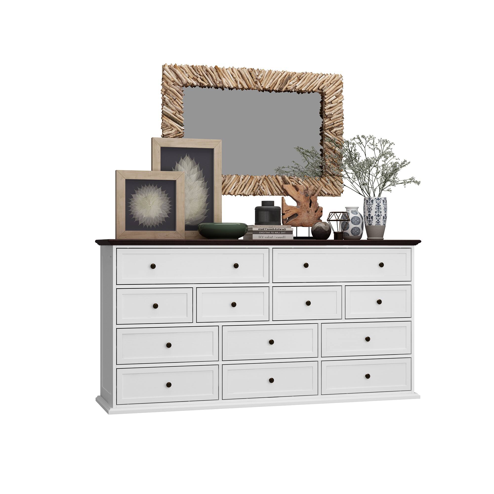 Angle. Famapy - Famapy Multi - Drawer Dresser: Elevate Storage with Timeless Elegance - White.