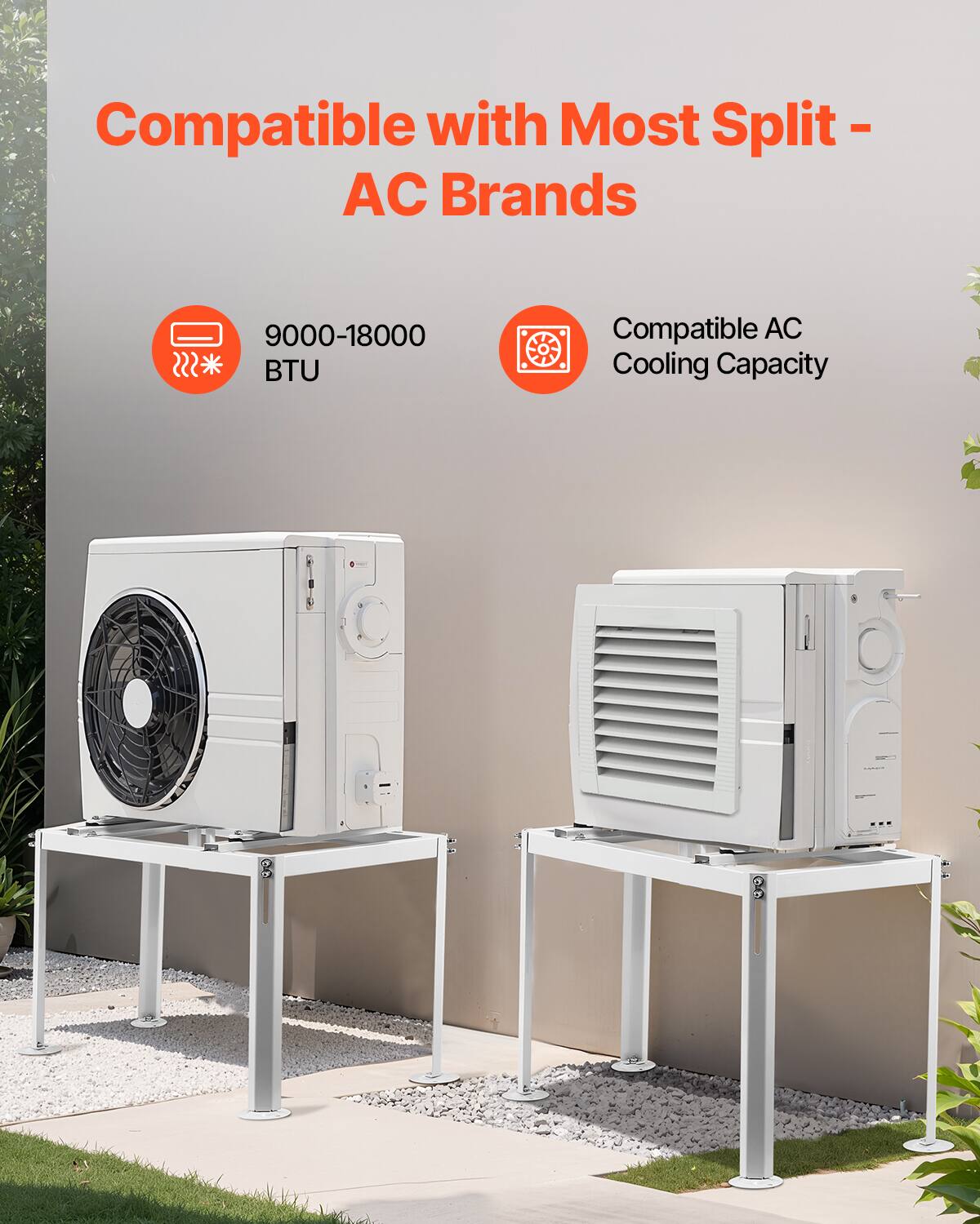 Compatible with Most Split-AC Brands  
9000-18000 BTU  
Compatible AC Cooling Capacity