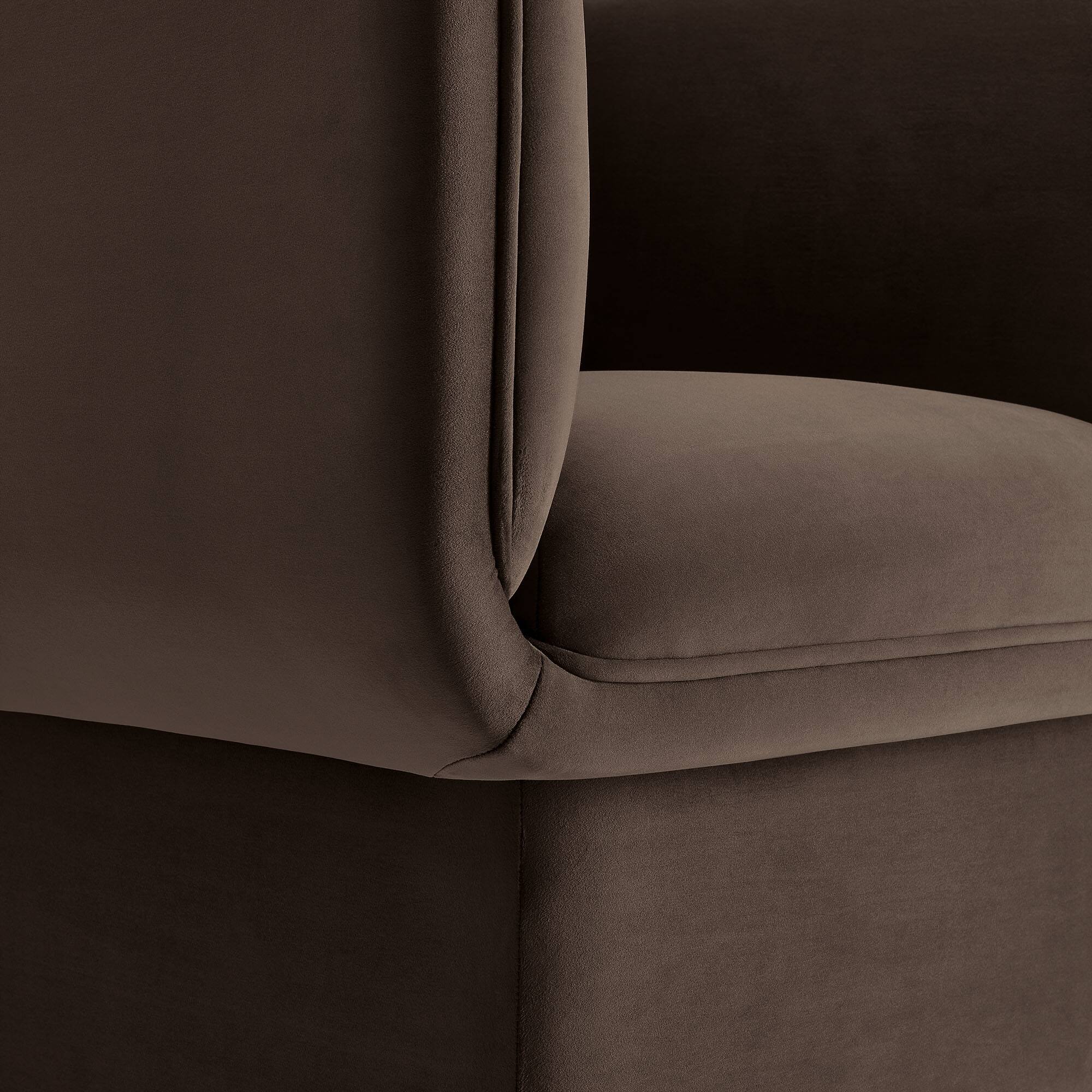 Alt View 5. Modway - Tate Performance Velvet Accent Chair by Modway - Chocolate Brown.