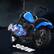 Angle. Qeetex - Electric Off-Road Motorcycle, Ride on Toy Dirt Bike for 13+ Kids Best Gift, Blue - Blue.
