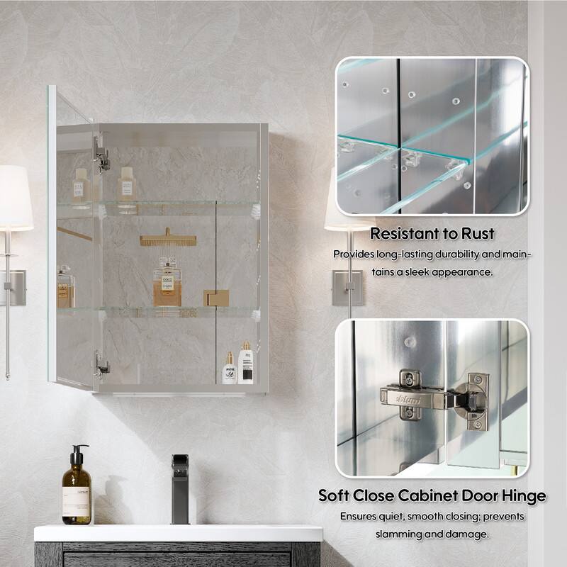 1. Resistant to Rust
   - Provides long-lasting durability and maintains a sleek appearance.

2. Soft Close Cabinet Door Hinge
   - Ensures quiet, smooth closing; prevents slamming and damage.