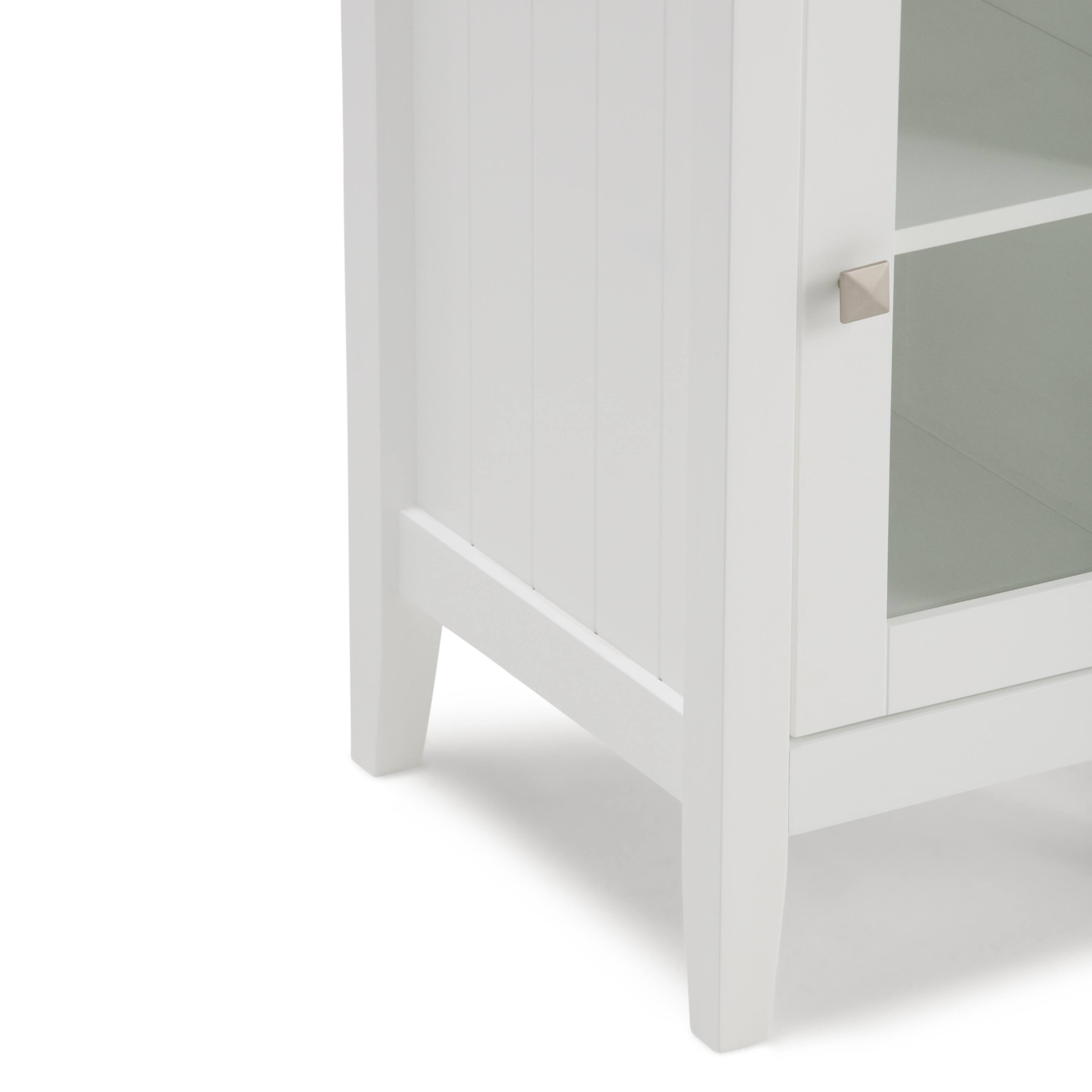 Alt View 2. Simpli Home - Acadian 56.1 inch H x 15.75 inch W Bath Storage Tower Bath Cabinet in Pure White - Pure White.
