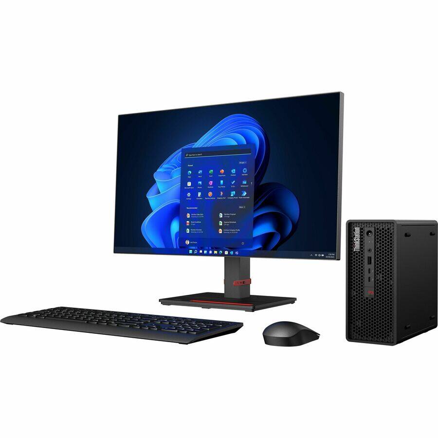 Alt View 2. Lenovo - Lenovo ThinkStation P3 30HA001VUS Workstation - Core i7 13th Gen i7-13700K - vPro Technology - 16 GB - 512 GB SSD - Black.