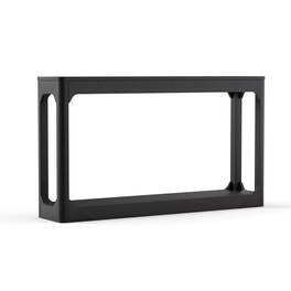 Forest'nSky - 55.1-inch curved-leg storage table wooden side table for entryways - Black