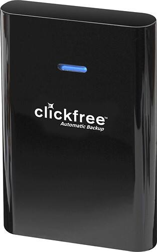Front Standard. Clickfree - 500GB External USB 2.0 Portable Hard Drive - Black.