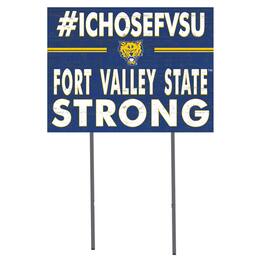 Jardine - Fort Valley State Wildcats 18'' x 24'' I Chose Lawn Sign - Blue