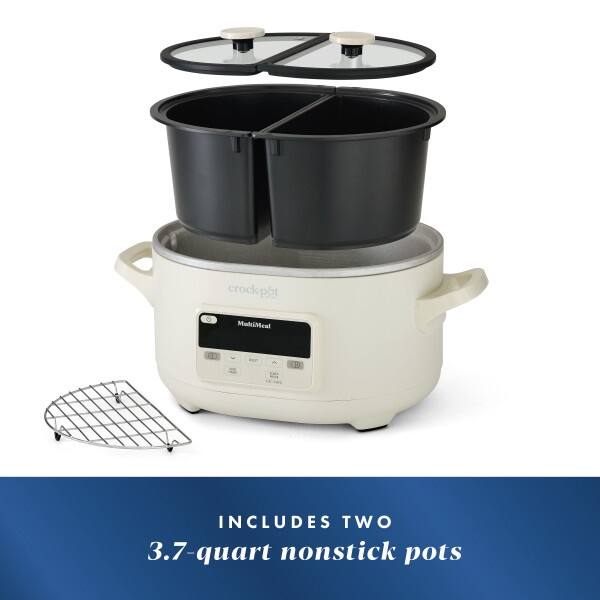 crockpot Multicooker  
INCLUDES TWO 3.7-quart nonstick pots