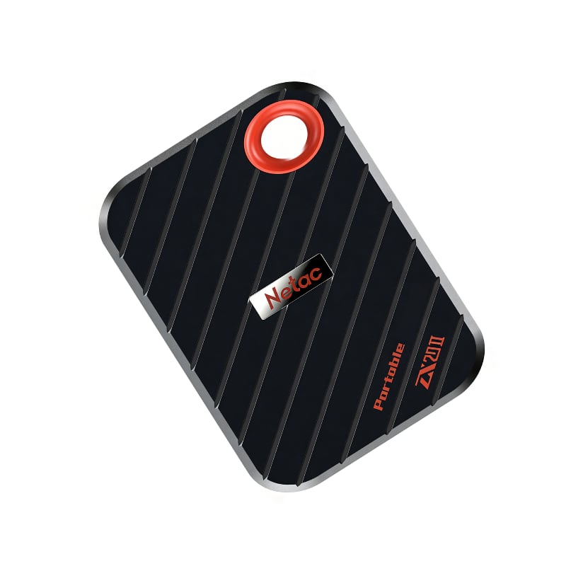 Netac - ZX20II 1TB Magnetic Portable SSD, USB 3.2 Type-C, Up to 2000MB/s, External Solid State Drive - Black