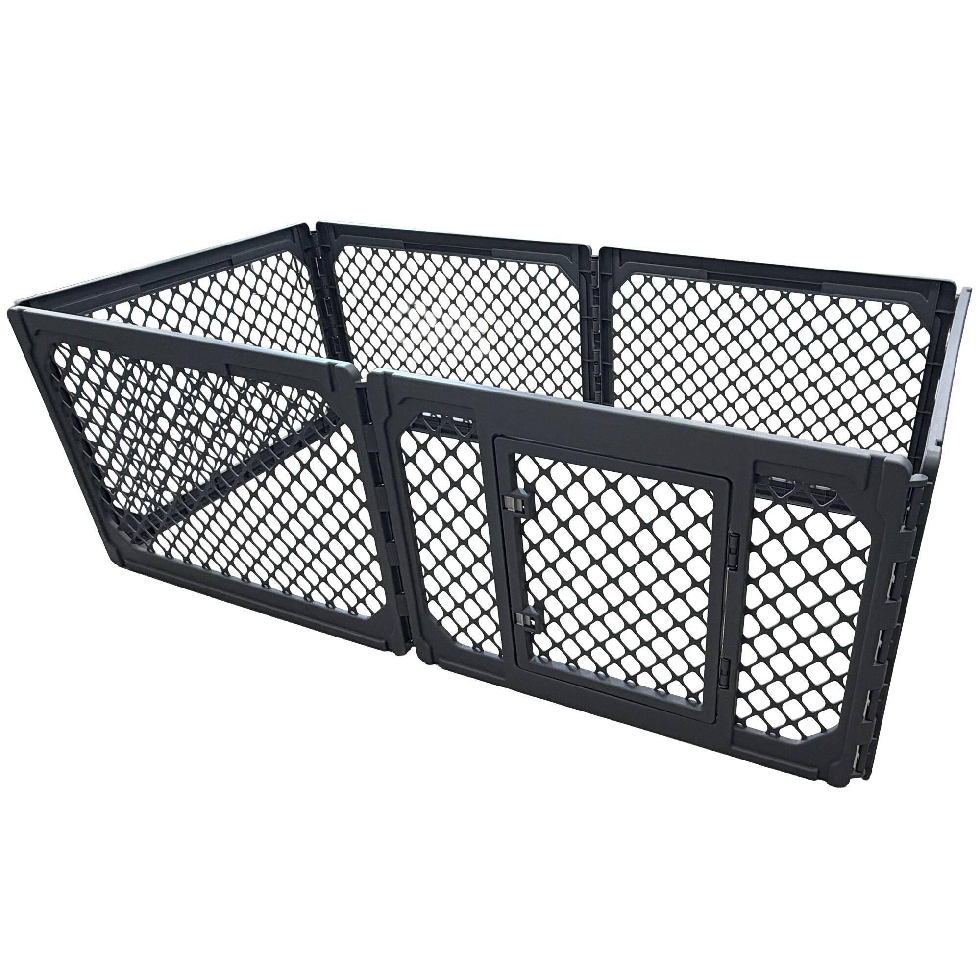 Alt View 7. Mirapet - Mirapet 6-Panel Modular Dog and Puppy Playpen, Indoor/Outdoor Pet Enclosure.