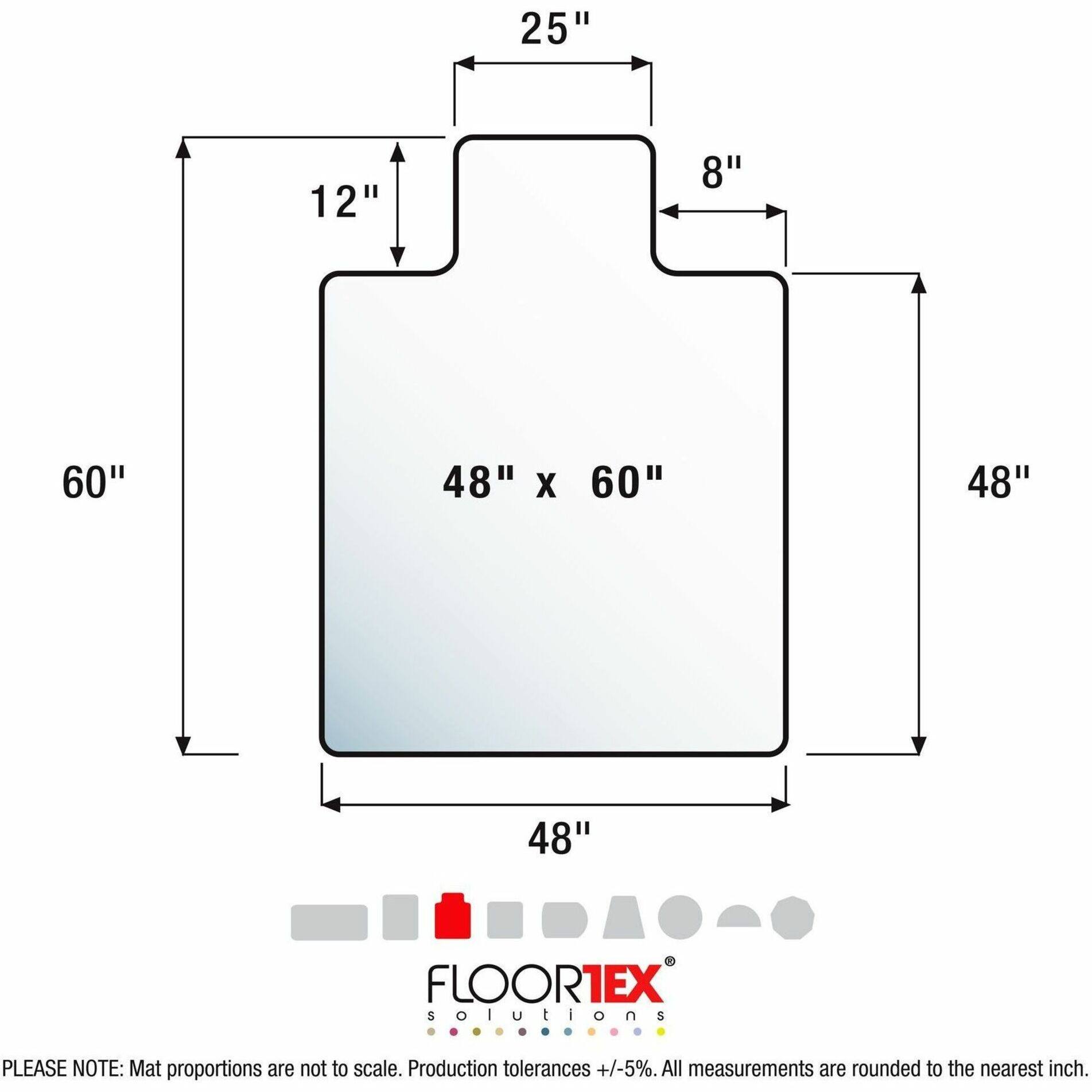 Alt View 24. Floortex - Ultimat Polycarbonate Lipped Chair Mat for Carpets over 1/2'' - 48'' x 60'' - Clear.