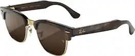 Ray-Ban Meta - Audio Clubmaster, Audio-Only AI Glasses - Transitions Brown Lenses - Havana on Gold