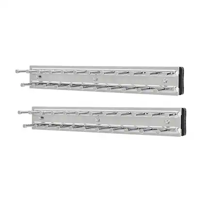 Front. Rev-A-Shelf - Rev-A-Shelf TRC-12CR 12-Inch Side Mount Extending Tie Rack, Chrome (2 Pack) - Chrome.