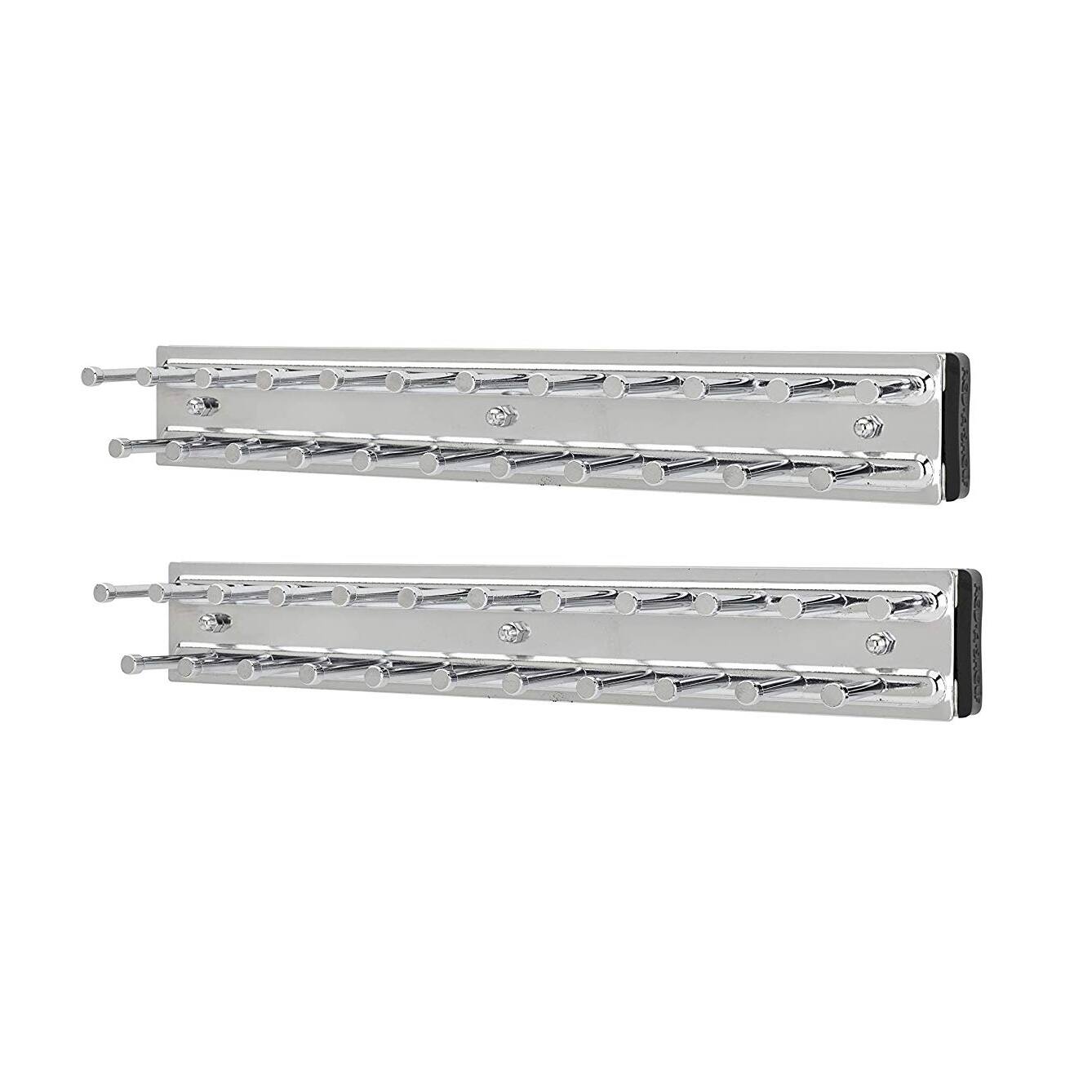 Front. Rev-A-Shelf - Rev-A-Shelf TRC-12CR 12-Inch Side Mount Extending Tie Rack, Chrome (2 Pack) - Chrome.