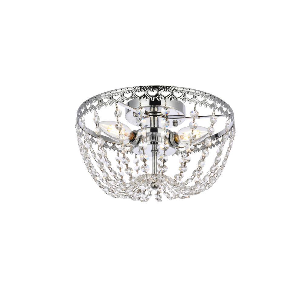 Alt View 4. Elegant Lighting - Kylie 12 inch flush mount in chrome - Chrome.