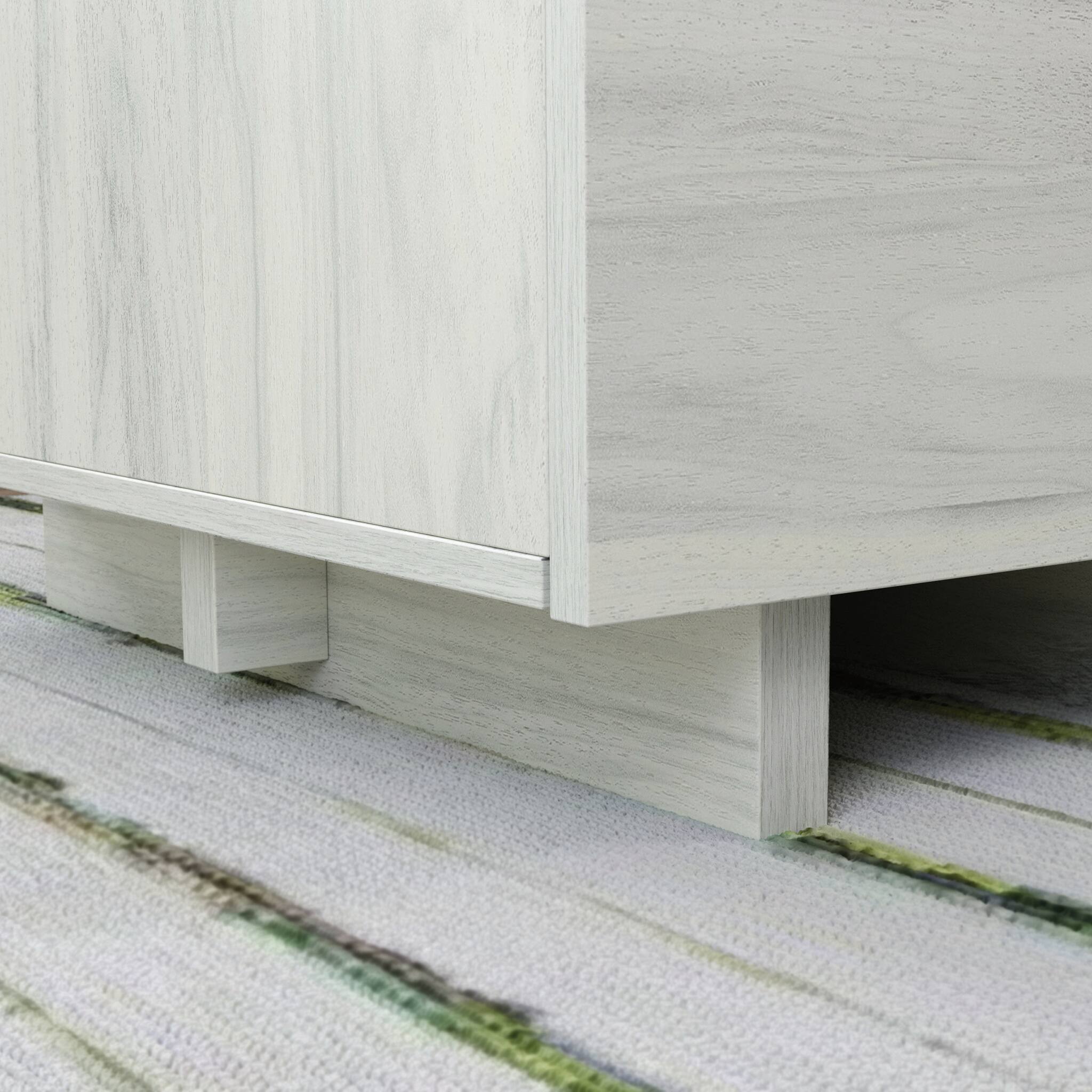 Alt View 3. Glintex - Corner Desk – 52" Workstation with 1" Thick Desktop, Smooth-Glide Storage Drawer & File Drawer for Home Office or Study - White.