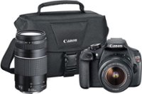 Front Zoom. Canon - EOS Rebel T5 DSLR Camera with 18-55mm and 75-300mm Lenses - Black.