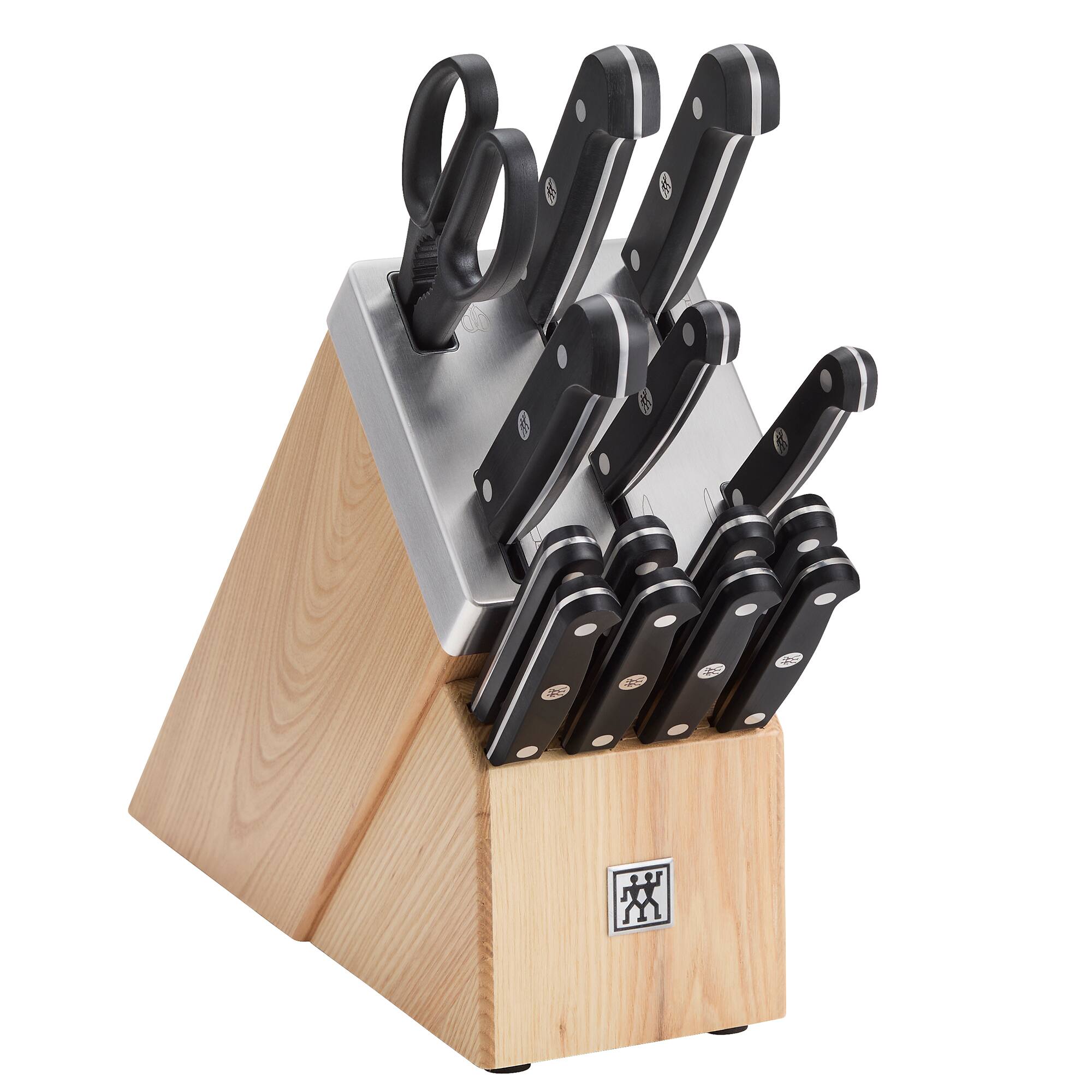 Alt View 6. ZWILLING - ZWILLING Gourmet 15-pc Self-Sharpening Knife Set - Ash Wood - Ash.