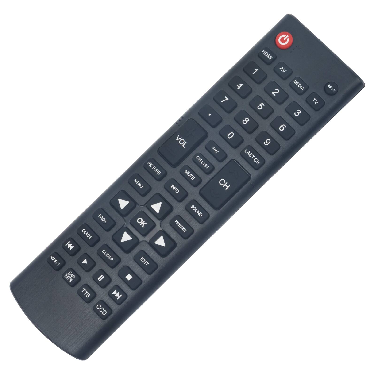 BACK GUIDE K4 ASPECT SLEEP MTS SAP II TTS D CCD PICTURE MENU OK EXIT HDMI 1 AV MEDIA 2 TV 3 4 5 6 7 8 9 0 VOL 9 FAV LAST CHLIST CH MUTE INFO CH SOUND FREEZE INPUT