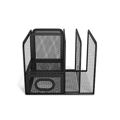 Alt View 2. TRU RED - TRU RED™ 5-Compartment Wire Mesh Desk Organizer, Matte Black (TR57532-CC) - Matte Black.