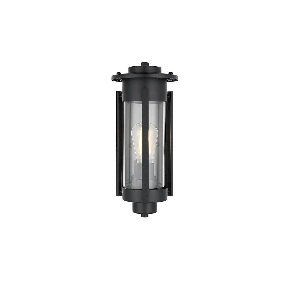 Alt View 1. Elegant Lighting - Bucknell 7 inch Outdoor Pendant in Black - Black.