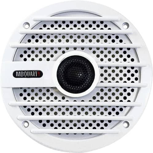 Seawide - Nautic 6-1/2" 2-Way Coaxial Marine Speakers (Pair) - White - Larger Front