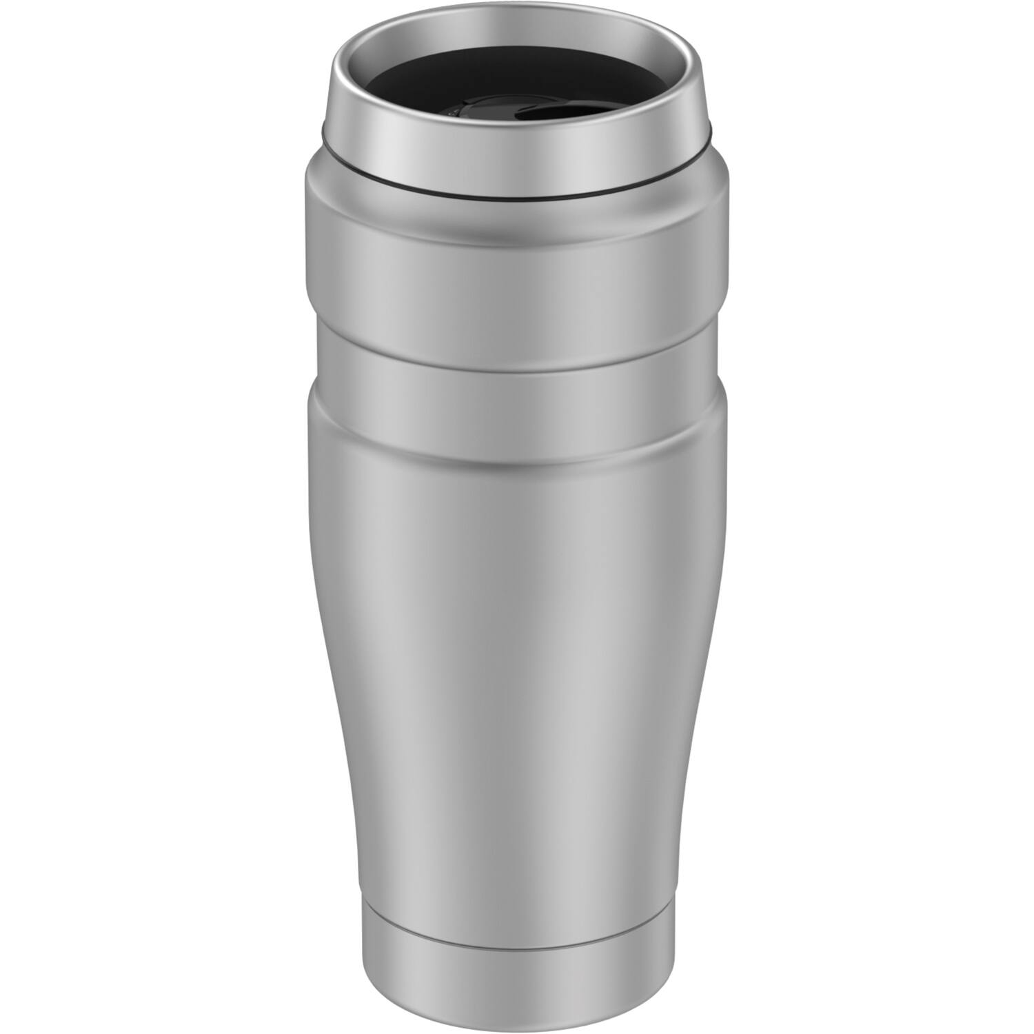 Alt View 2. Thermos - 16-Ounce Stainless King Vacuum-Insulated Stainless Steel Travel Tumbler - Matte Steel.