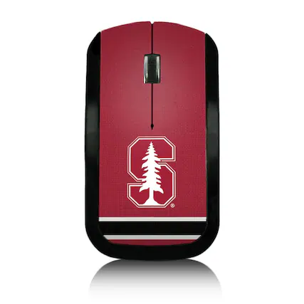 Front. Keyscaper - Stanford Cardinal Stripe Design Wireless Mouse - Multicolor.