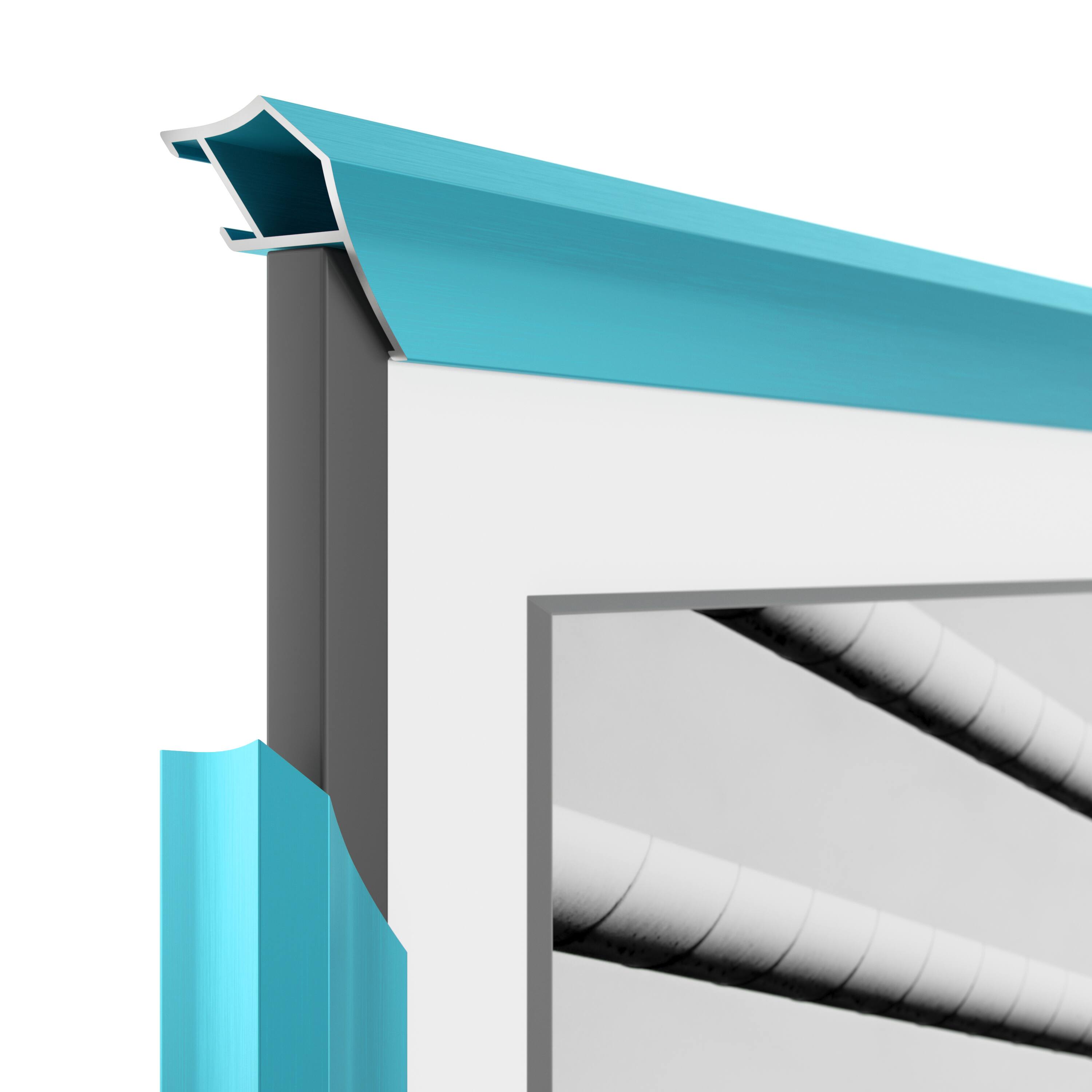 Alt View 16. Deco TV Frames - Alloy Prismatic Bezel for Samsung The Frame TV - 32" - Caribbean Turquoise.