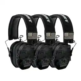 Walkers - Walker's Razor Slim Electronic Shooting Muffs Patriot Series (Camo) (3-Pack) - Black