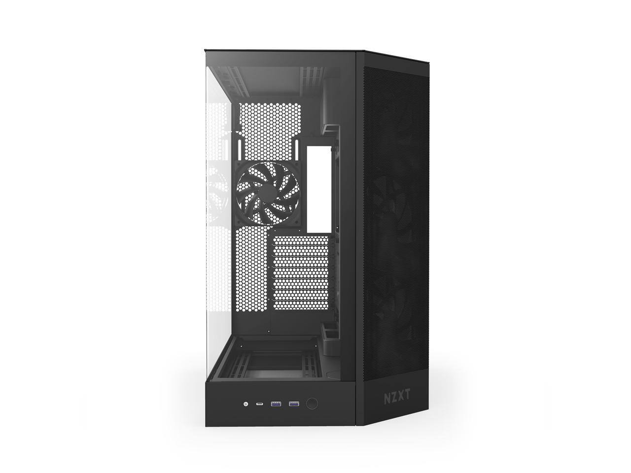 Alt View 5. NZXT - NZXT H9 Flow (2025) CM-H92FB-01 Large Dual-Chamber ATX Mid-Tower - Black - Black.