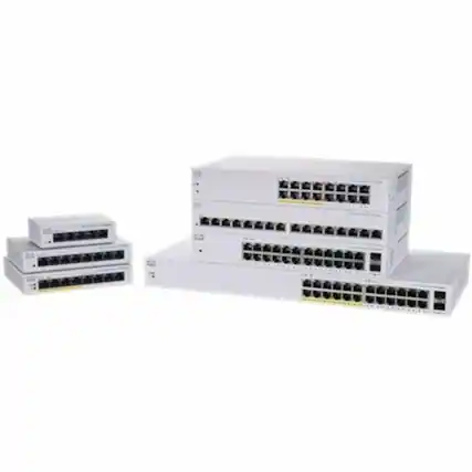 Front. Cisco Consumer Products - Cisco Business 110 CBS110-5T-D Ethernet Switch - 5 Ports - Gigabit Ethernet - 10/100/1000Base-T - 2 Layer Supported - Black.