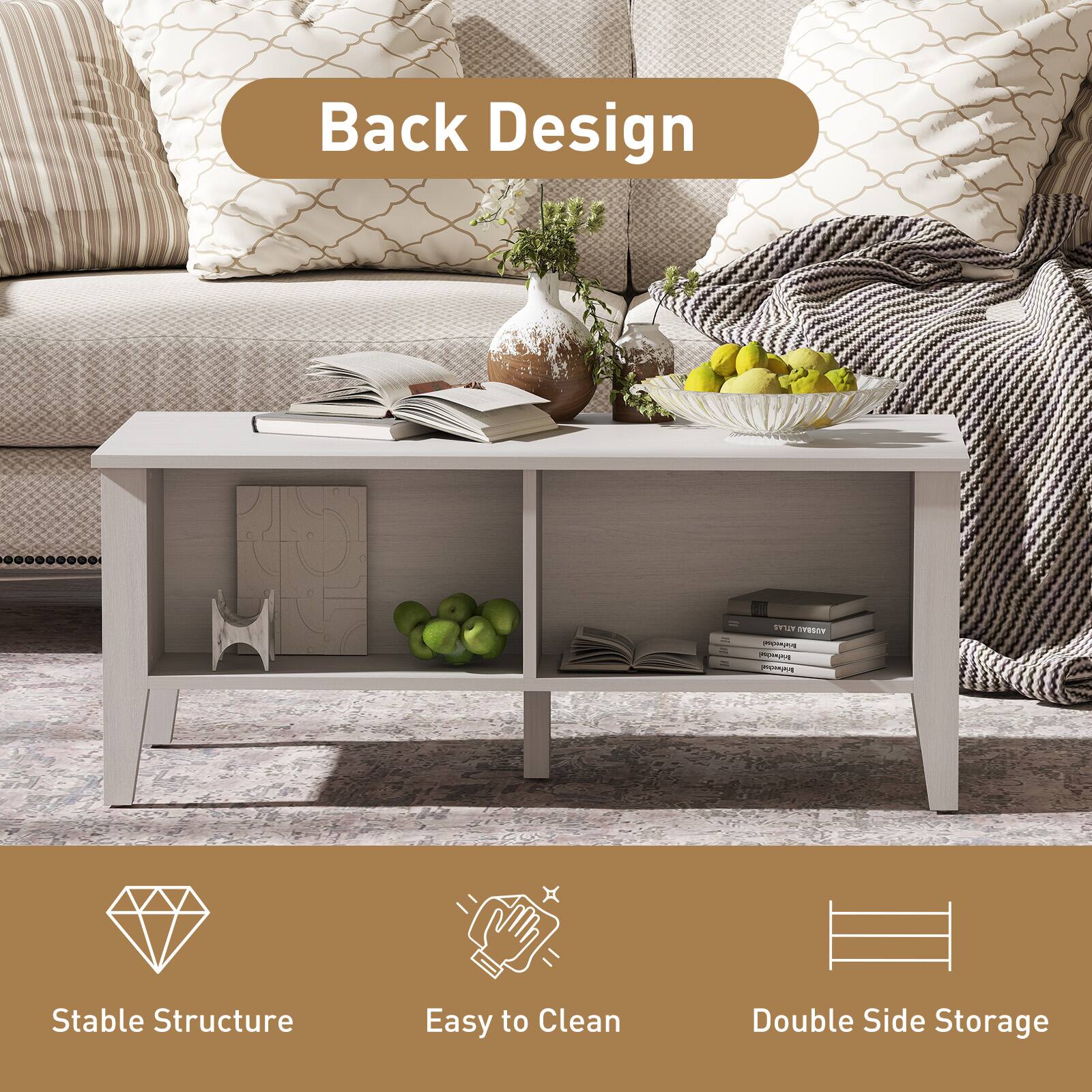Back Design

- Stable Structure
- Easy to Clean
- Double Side Storage