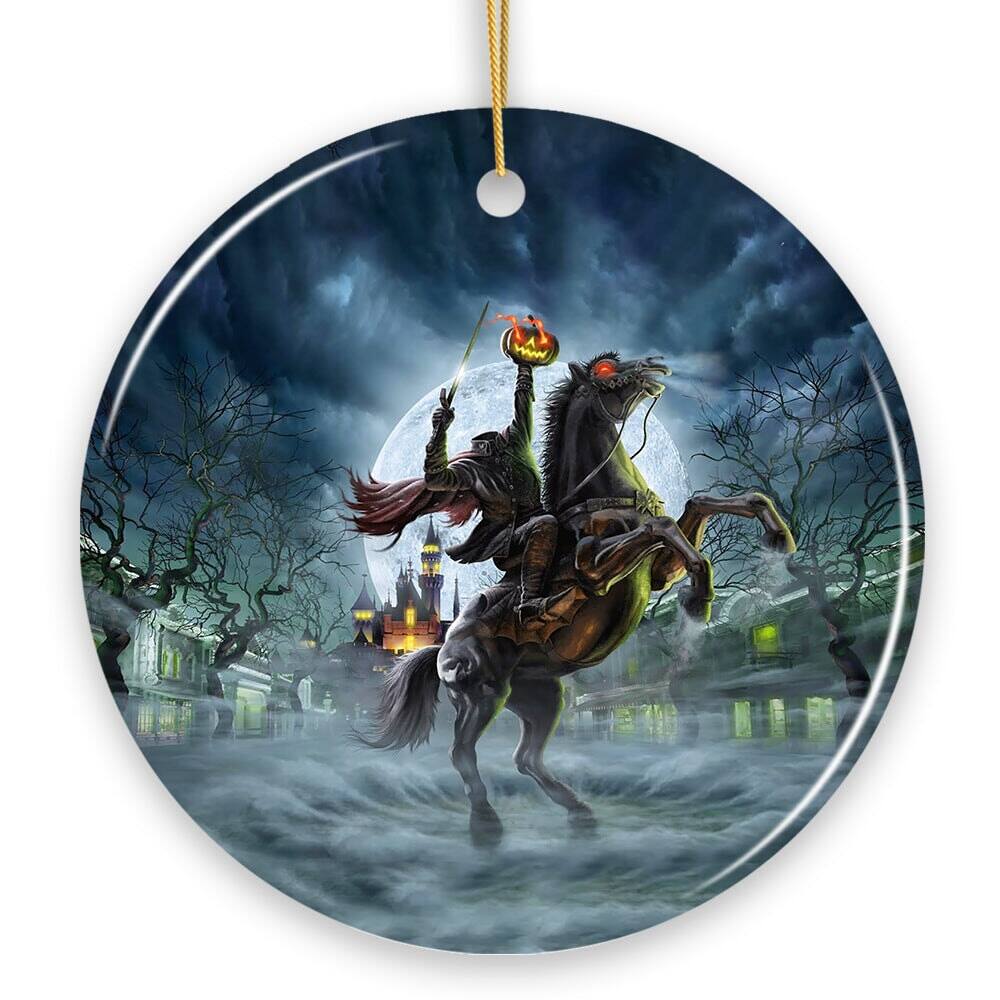 Front. OrnamentallyYou - The Headless Horseman Spooky Halloween Ornament The Legend of Sleepy Hollow - Multi-colored.
