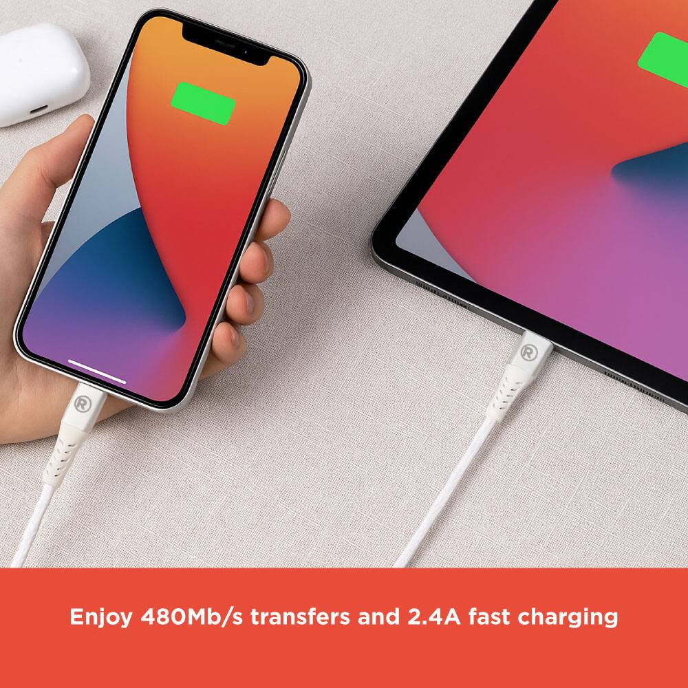Enjoy 480Mb/s transfers and 2.4A fast charging