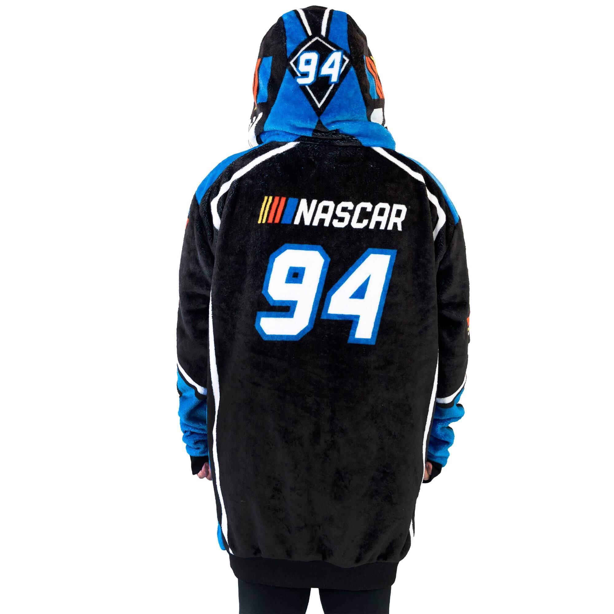 Alt View 1. Plushible - Black NASCAR Snugible 2-in-1 Blanket Hoodie and Plushie - Black.