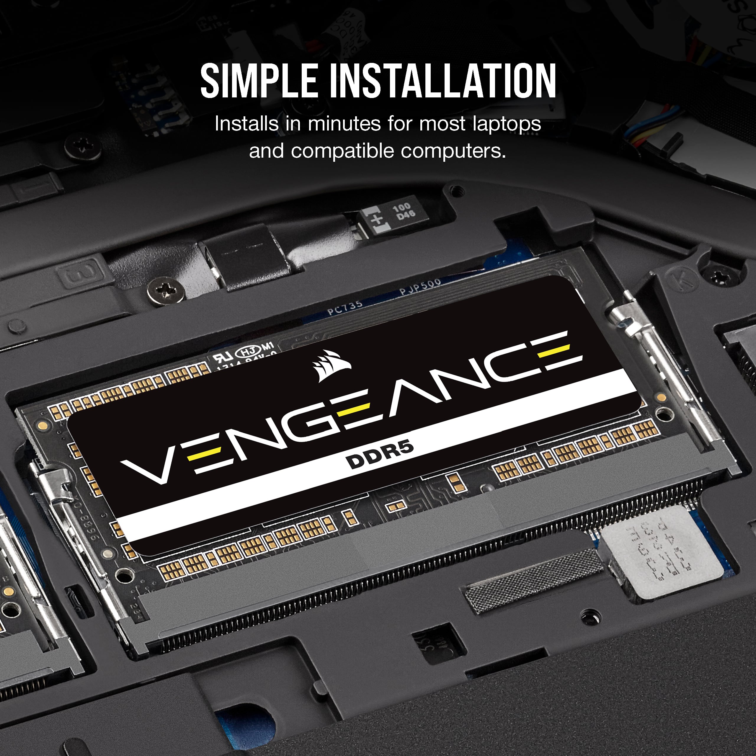CORSAIR VENGEANCE 32GB (1x32GB) DDR5 5600MHz C48 SODIMM Desktop