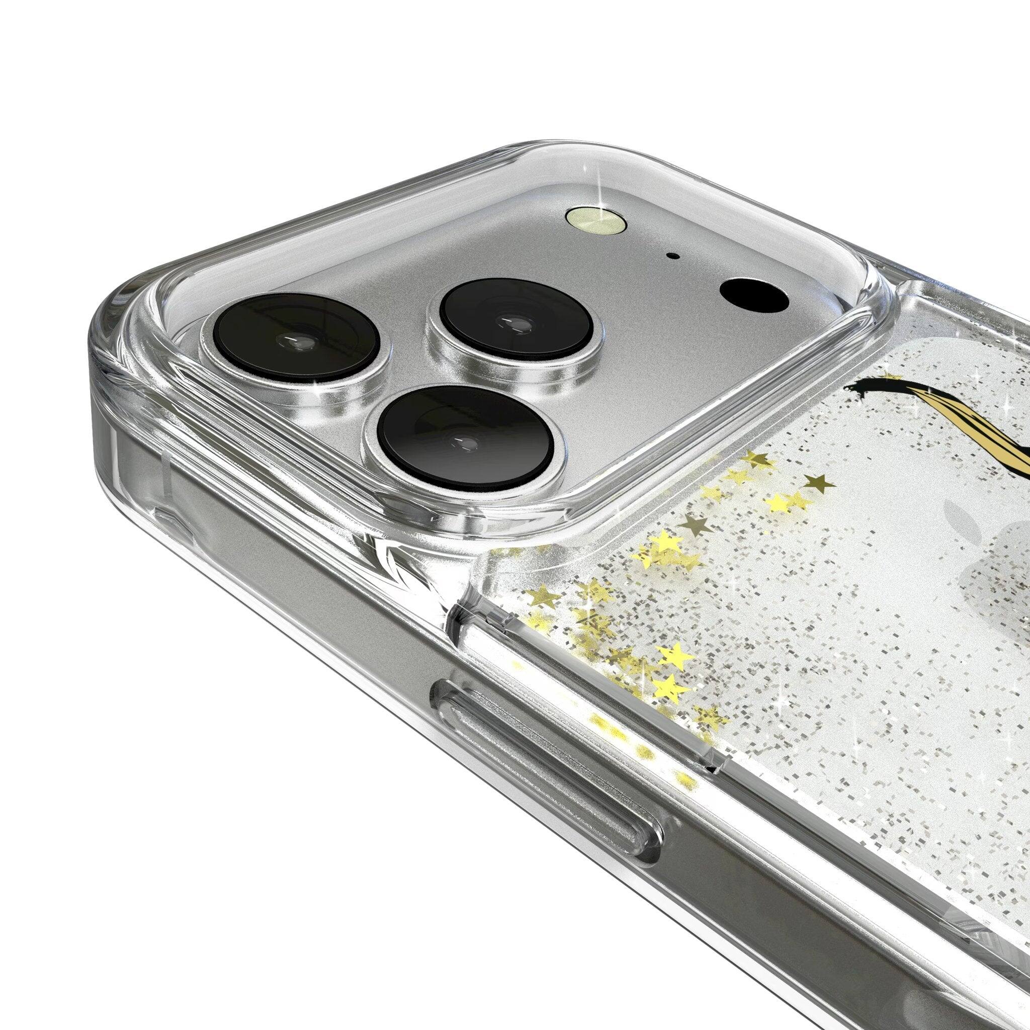 Left. Keyscaper - Marvel Badge Glitter Phone Case - Apple iPhone 17 - Ladypool.