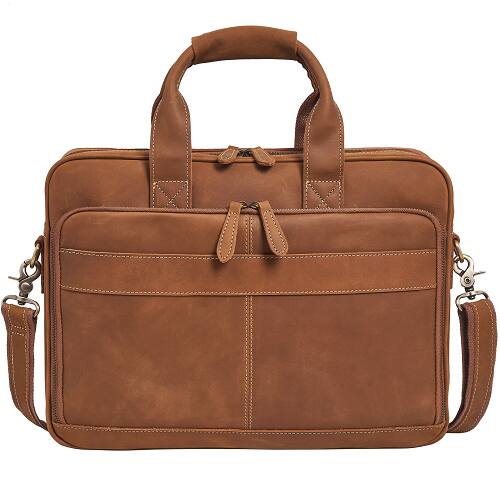 Back. Luxorro - Leather Laptop Bag for me. Fits 15" Laptops - Light Brown.