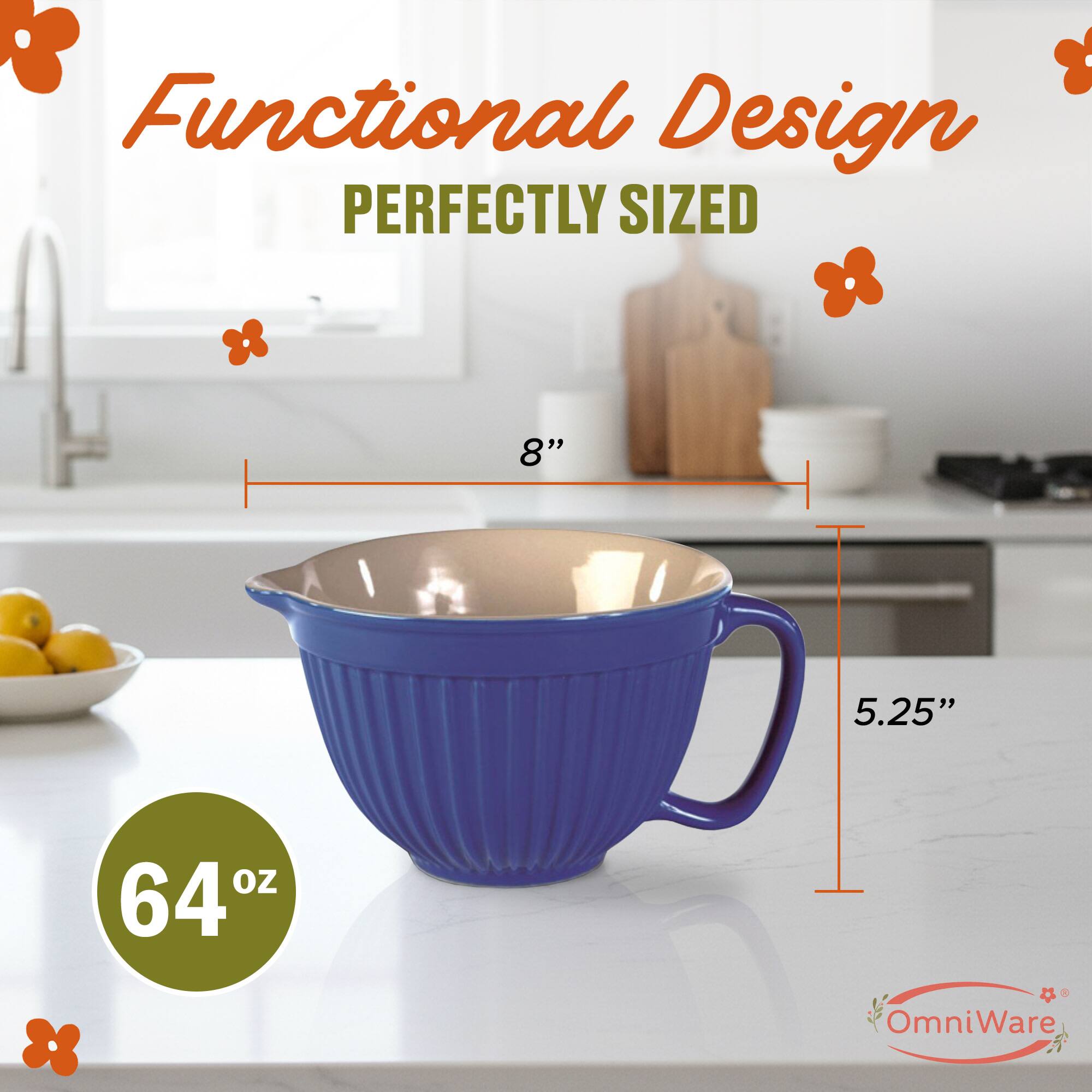Functional Design PERFECTLY SIZED 8" 5.25" 64 oz OmniWare