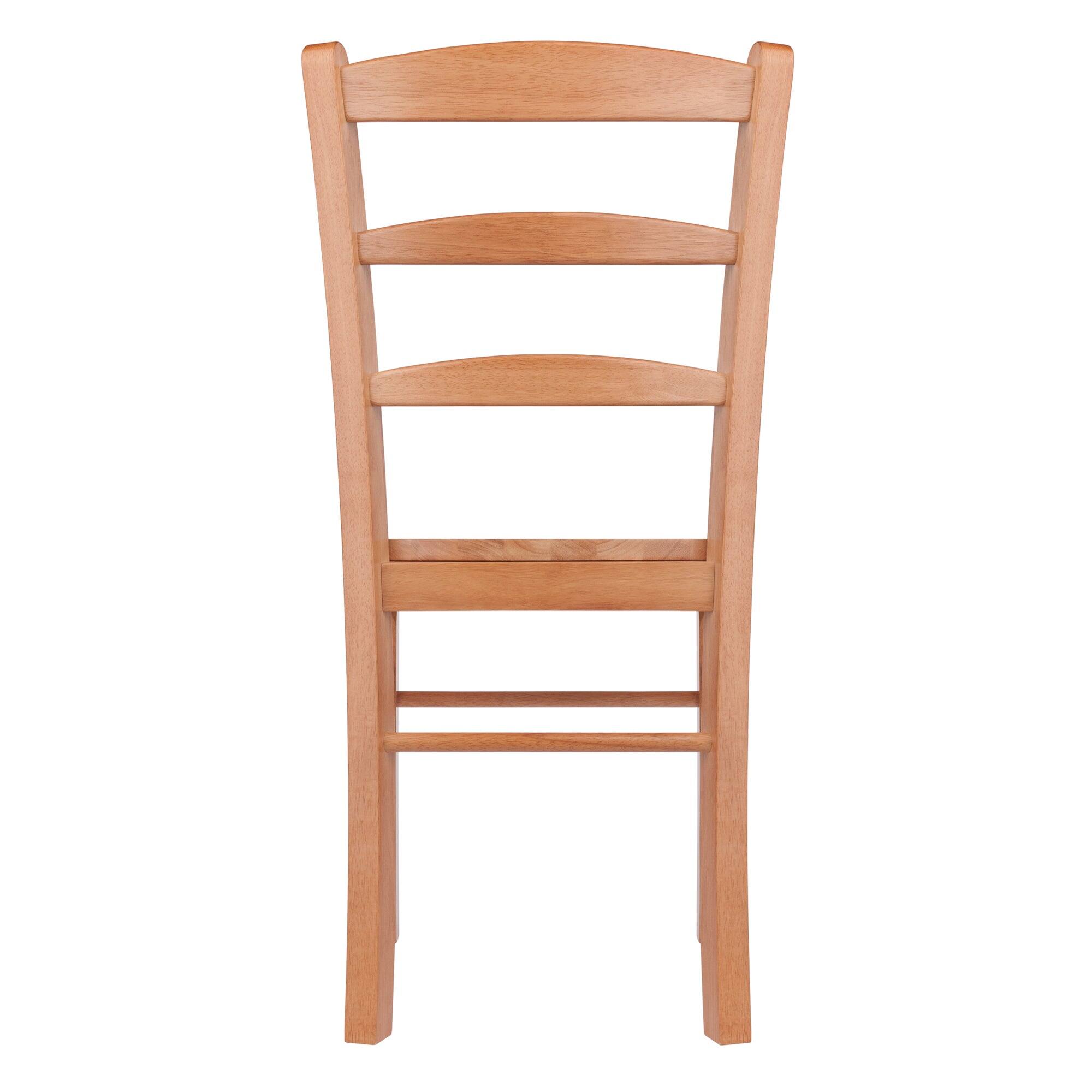 Back. Winsome Trading Inc - Wood Ladder Back Chair, Light Oak, 2/Set (34232) - Light Oak.