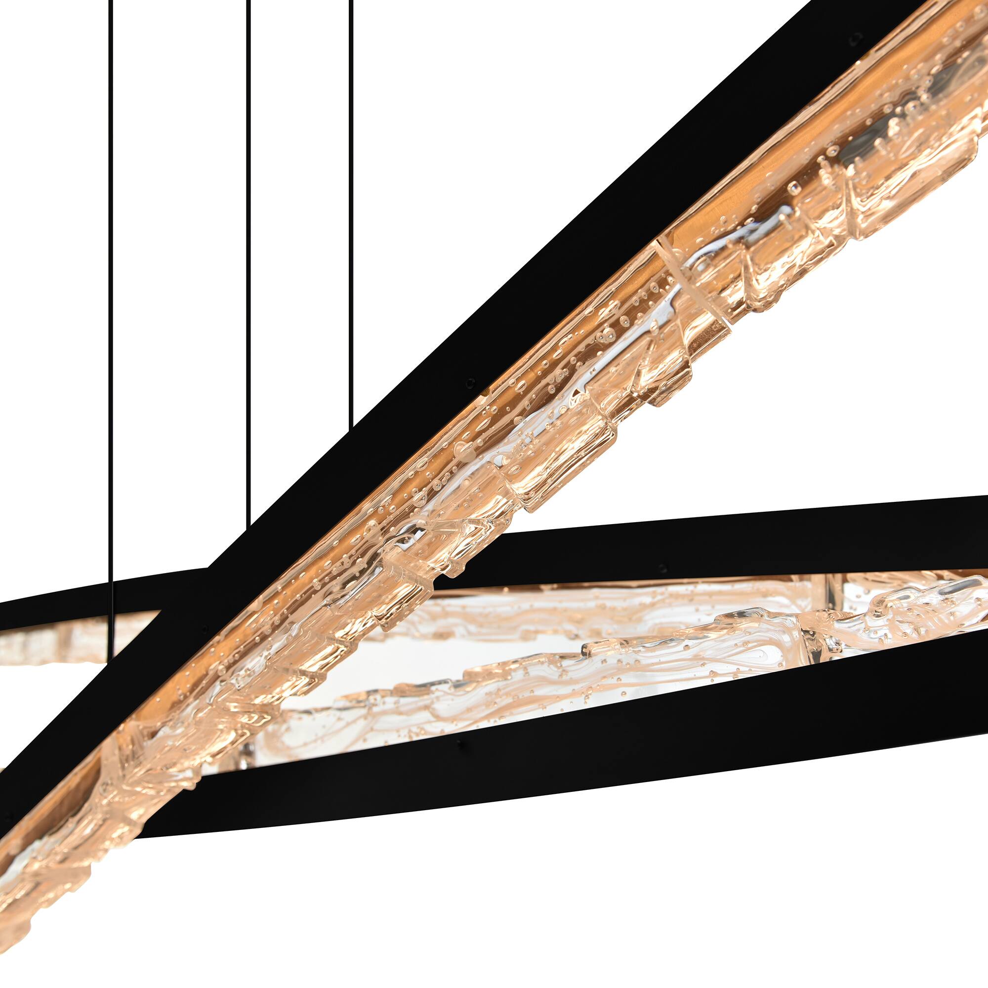 Alt View 2. CWI Lighting - Saber Integrated LED Black Chandelier - Black.