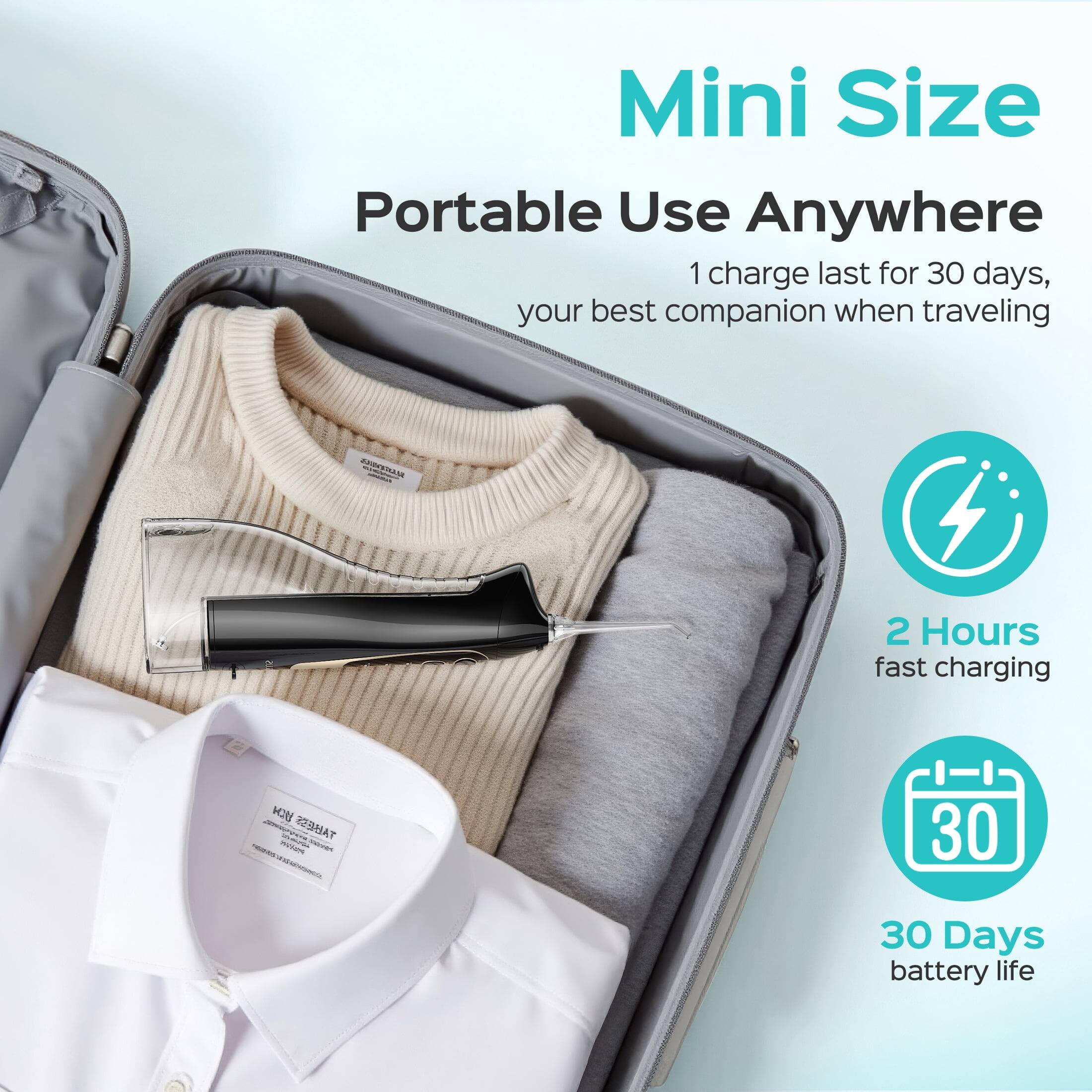 Mini Size Portable Use Anywhere  
1 charge last for 30 days, your best companion when traveling  
2 Hours fast charging  
30 Days battery life