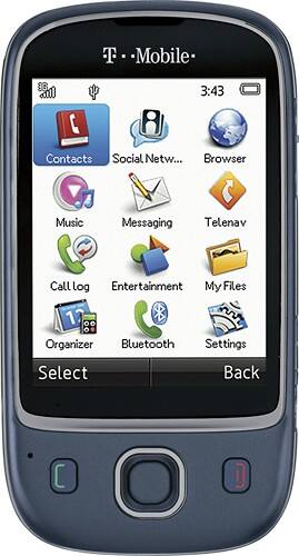 Front Standard. T-Mobile Prepaid - TAP Mobile Phone - Blue.