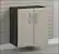 Front Standard. Flow Wall - Silver Base Cabinet.