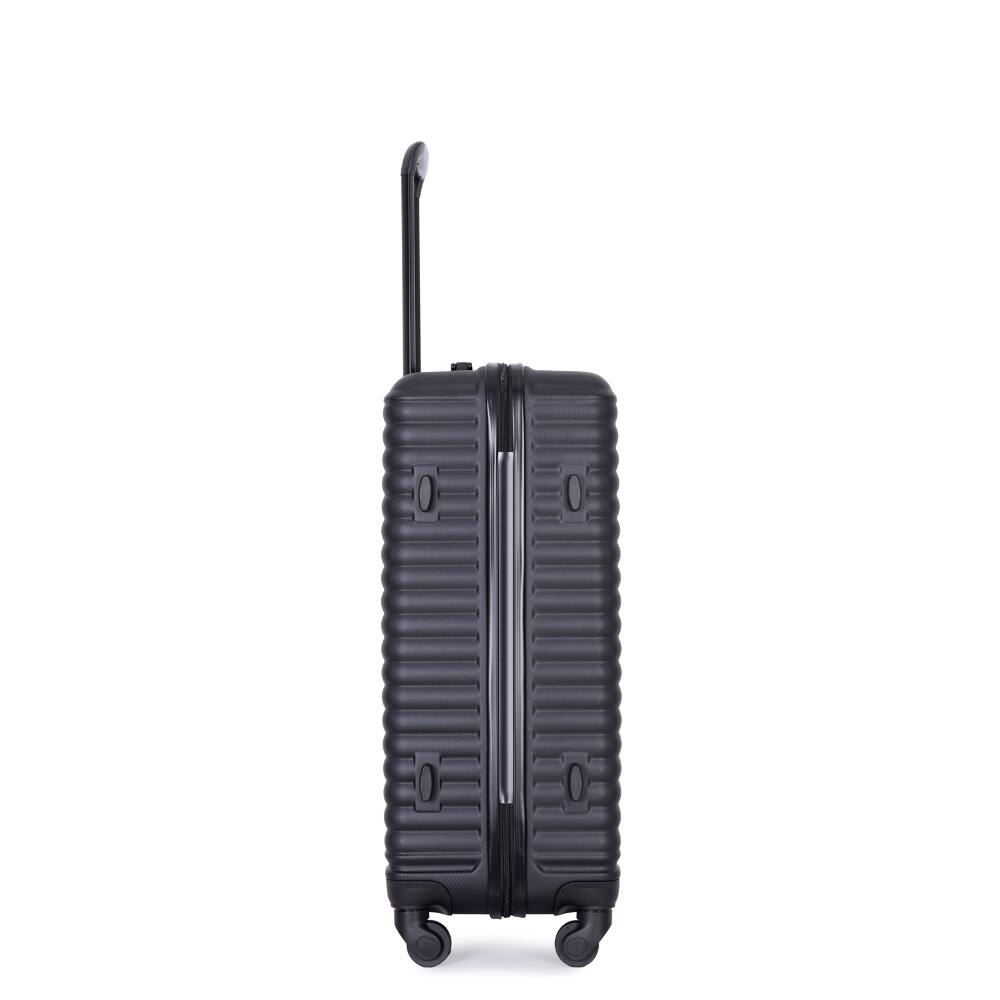 Alt View 3. Ropilly - Ropilly 3 Piece Luggage Set Hardshell Suitcase with Wheels TSA Lock Black 20 24 28 Inch - Black.